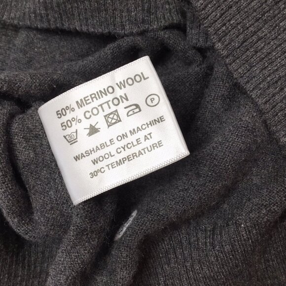 Peter Gribby NWT Sweater Merino Cotton Blend Size XL Jumper V Neck Long Sleeve - Picture 8 of 8